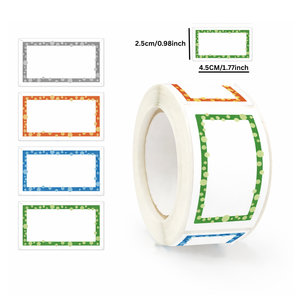 500 Pieces Roll Name Labels Stickers