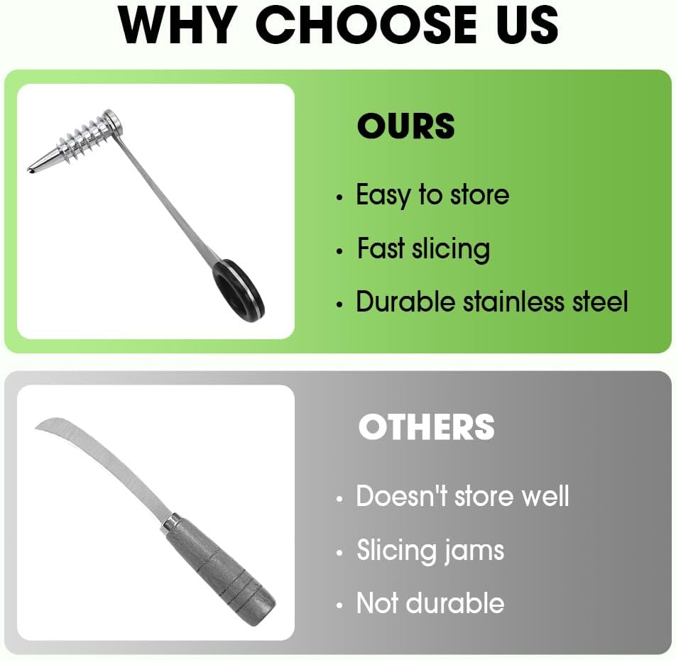 Piranha Spiral Cutter, Stainless Steel Spiral Cutter for Veggies, Spirals Cutters for Potatoes, Cucumbers, and Carrots (1-PC)