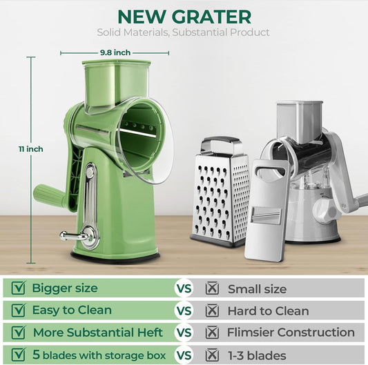 KitchenTales™ Pro Grater — Fast, Safe & Mess-Free