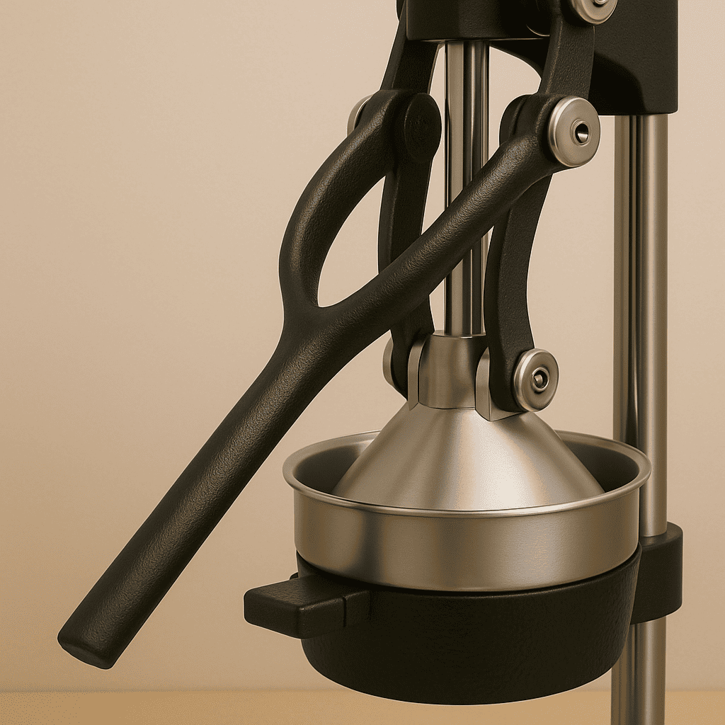 Cast-iron citrus juicer — heavy-duty & easy to use.