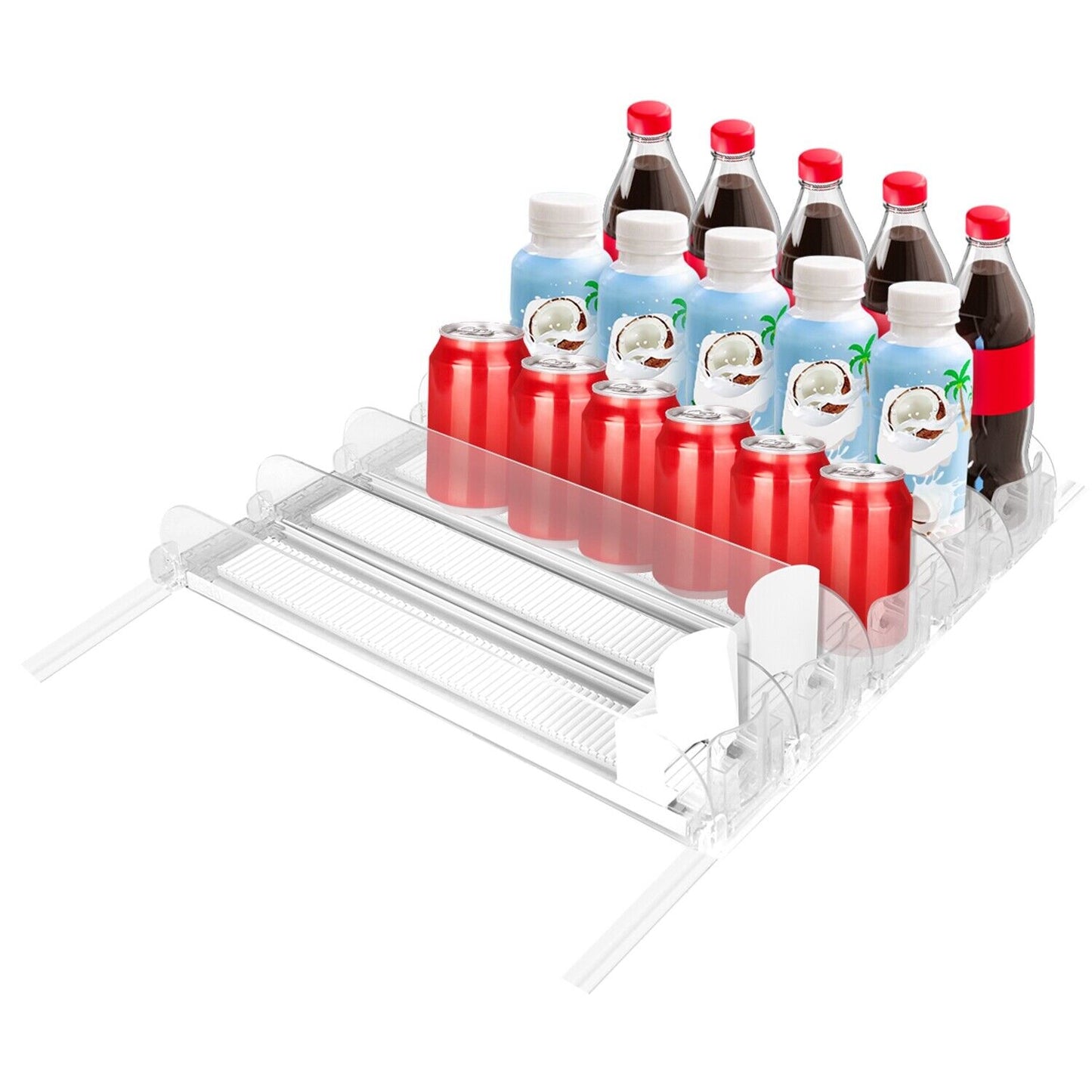 Soda Can Organizer Drink Dispenser Fridge Automatic Pusher Glide Kitchen Pantry