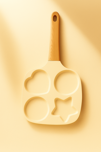 4-Hole Non-Stick Pan (Wood Handle)