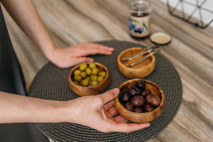 Native Treasures Acacia Wood Round Calabash Bowl