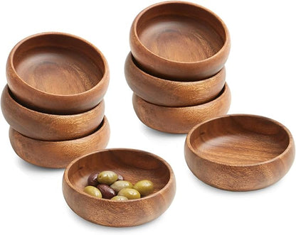 Native Treasures Acacia Wood Round Calabash Bowl