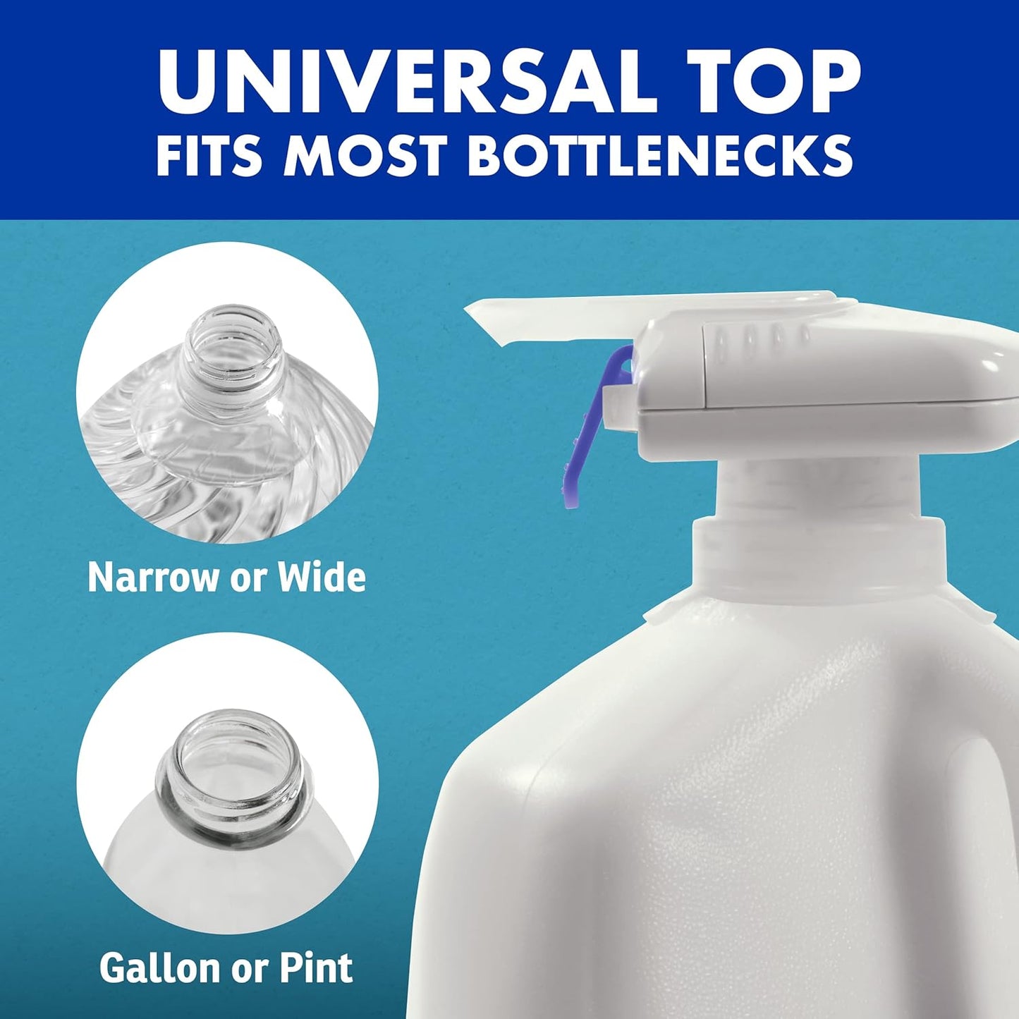 Automatic Drink Dispenser - Hands-Free Beverage Dispenser for Fridge - Perfect for Milk, Juice - Gifts for Women & Men - 1 Pack, White