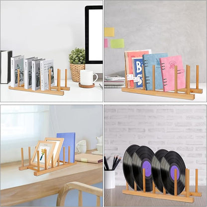 2-Pack Bamboo Dish Rack – Vertical Organizer for Plates, Pots, Bowls & More