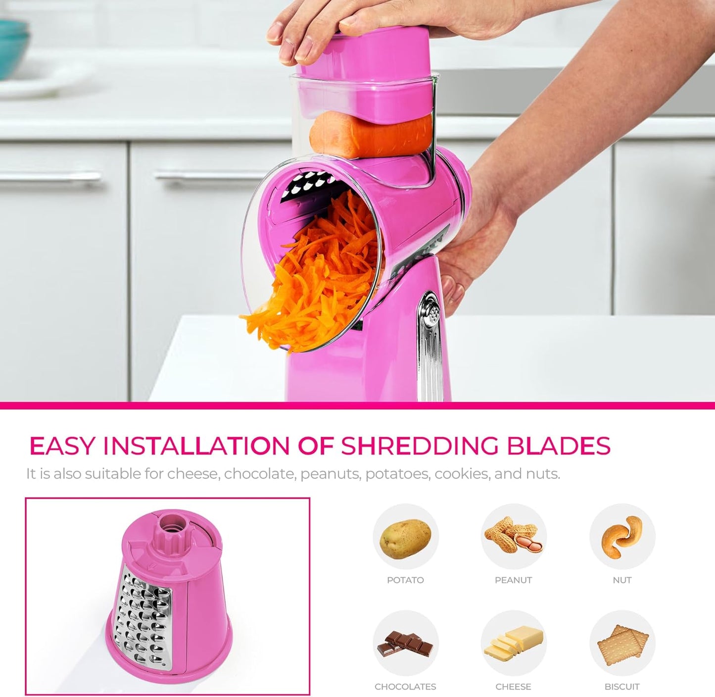 KitchenTales™ Pro Grater — Fast, Safe & Mess-Free