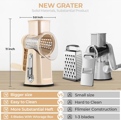 KitchenTales™ Pro Grater — Fast, Safe & Mess-Free