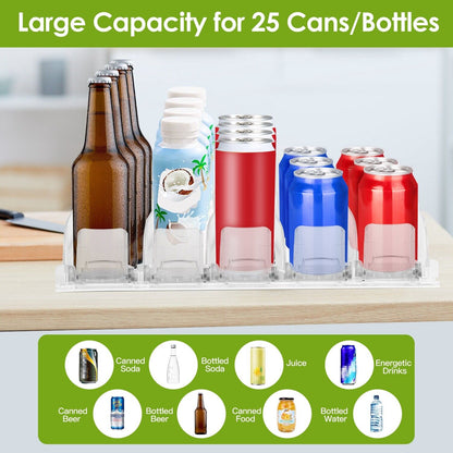 Soda Can Organizer Drink Dispenser Fridge Automatic Pusher Glide Kitchen Pantry