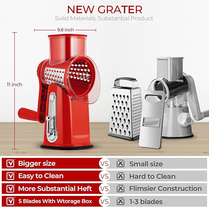 KitchenTales™ Pro Grater — Fast, Safe & Mess-Free