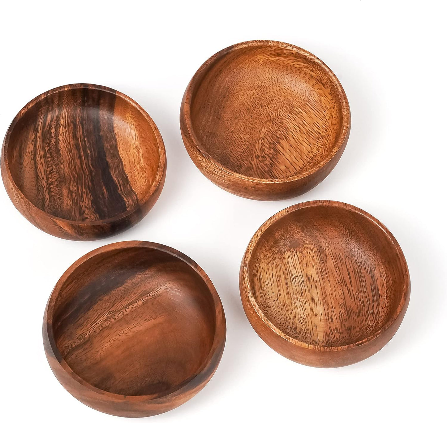 Native Treasures Acacia Wood Round Calabash Bowl