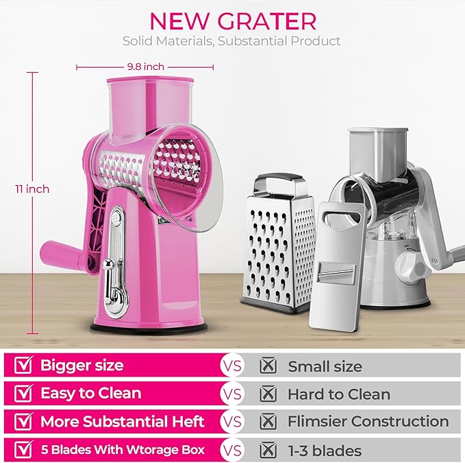 KitchenTales™ Pro Grater — Fast, Safe & Mess-Free