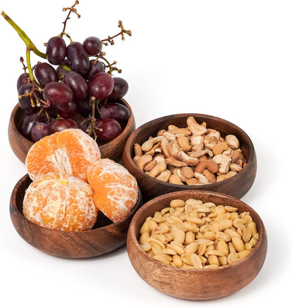 Native Treasures Acacia Wood Round Calabash Bowl