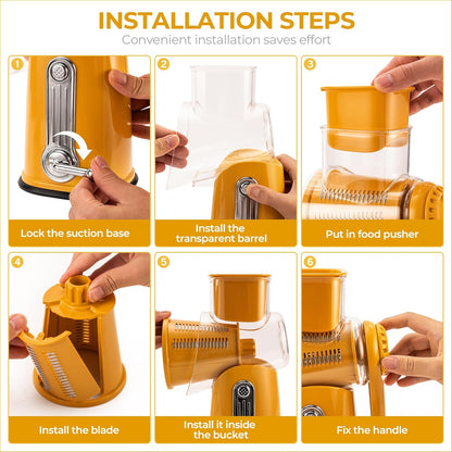 KitchenTales™ Pro Grater — Fast, Safe & Mess-Free