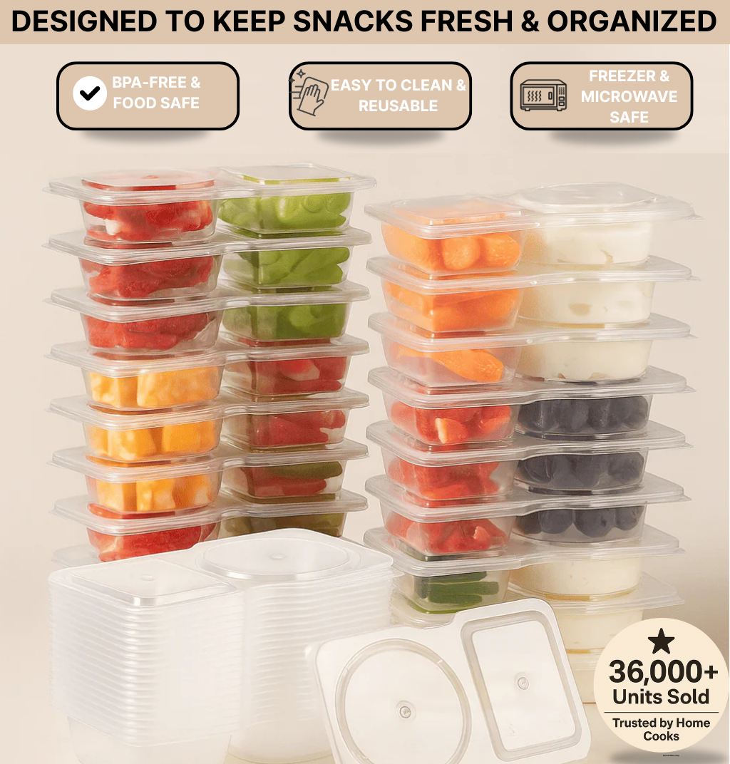 20-Pack Reusable Snack & Meal Prep Containers with Lids