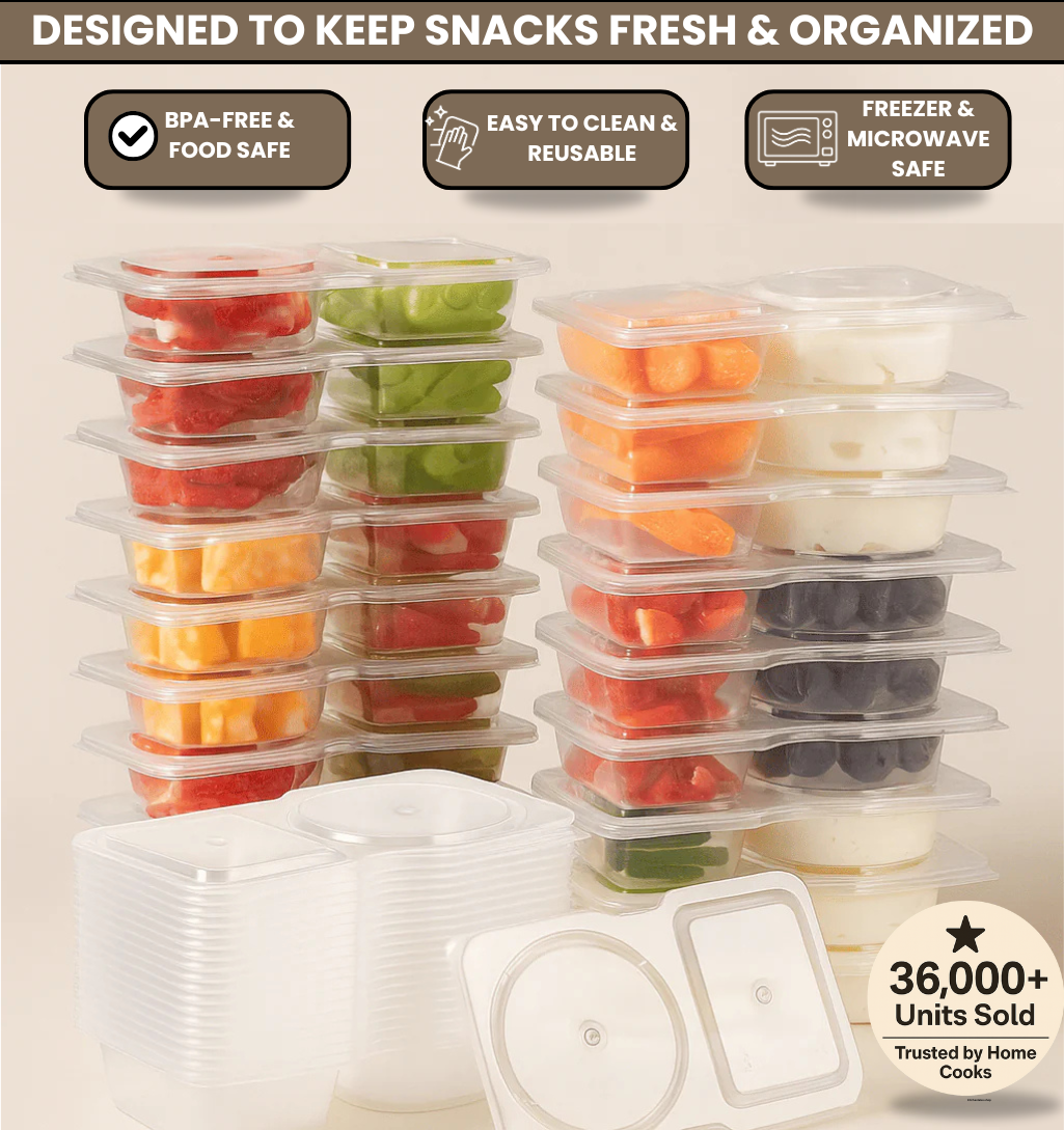 20-Pack Reusable Snack & Meal Prep Containers with Lids