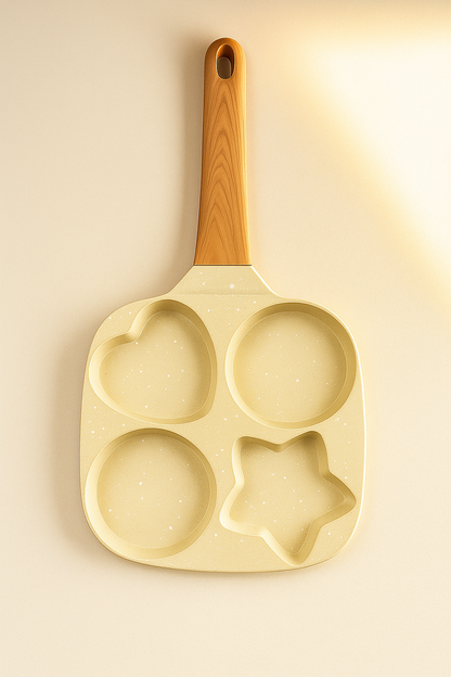 4-Hole Non-Stick Pan (Wood Handle)