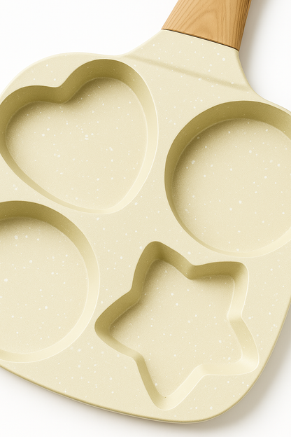 4-Hole Non-Stick Pan (Wood Handle)