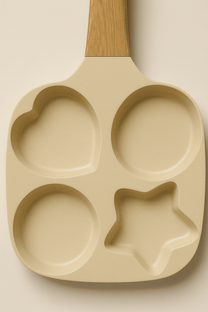 4-Hole Non-Stick Pan (Wood Handle)