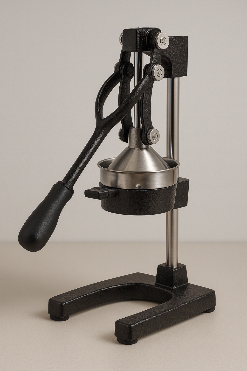 Cast-iron citrus juicer — heavy-duty & easy to use.
