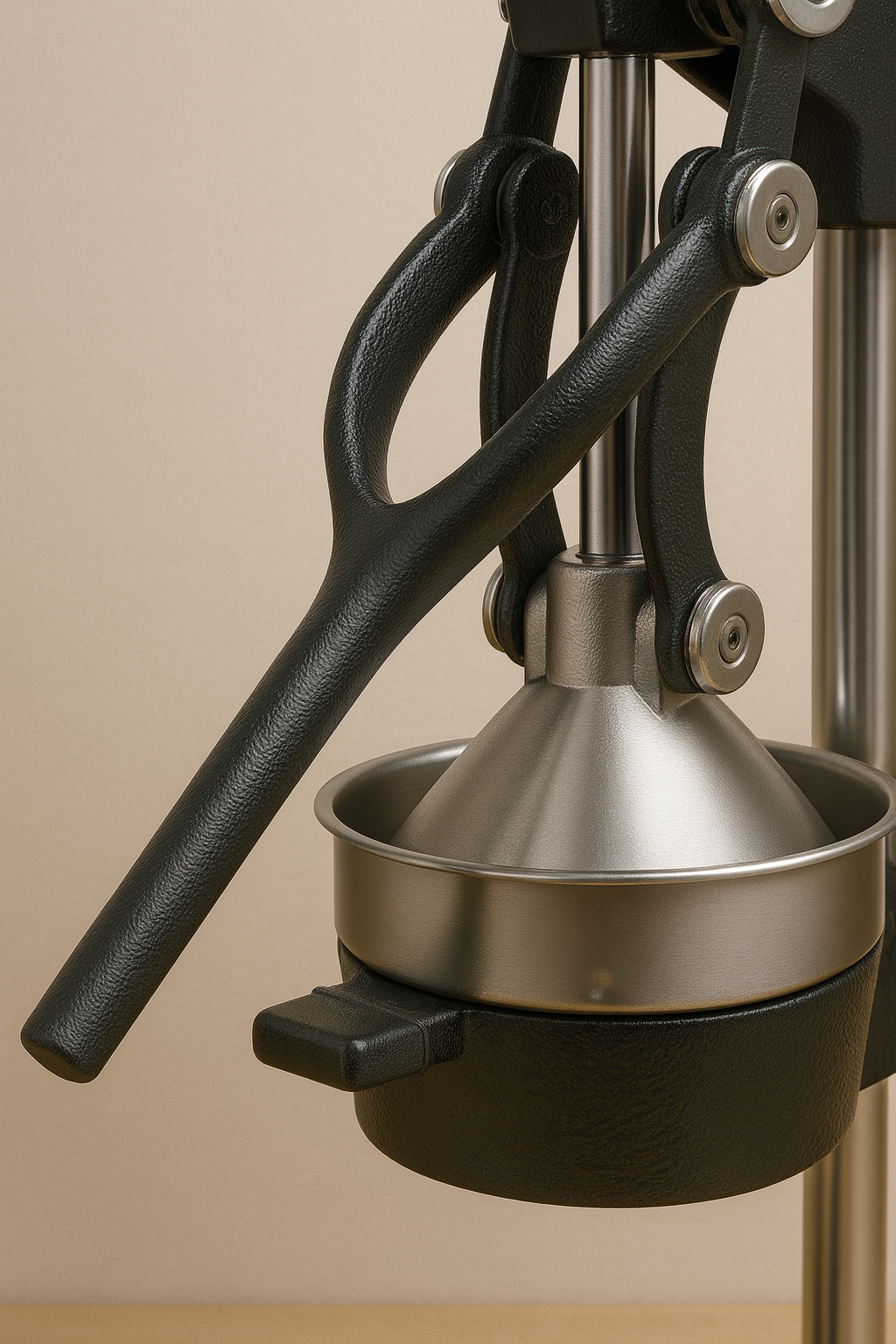 Cast-iron citrus juicer — heavy-duty & easy to use.