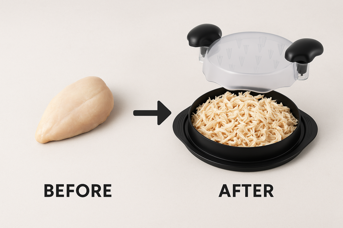 Chicken & Meat Shredder Claws with Clear Top