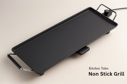 35 Electric Teppanyaki Grill – XL Nonstick Griddle w/ Temp Control & Drip Tray