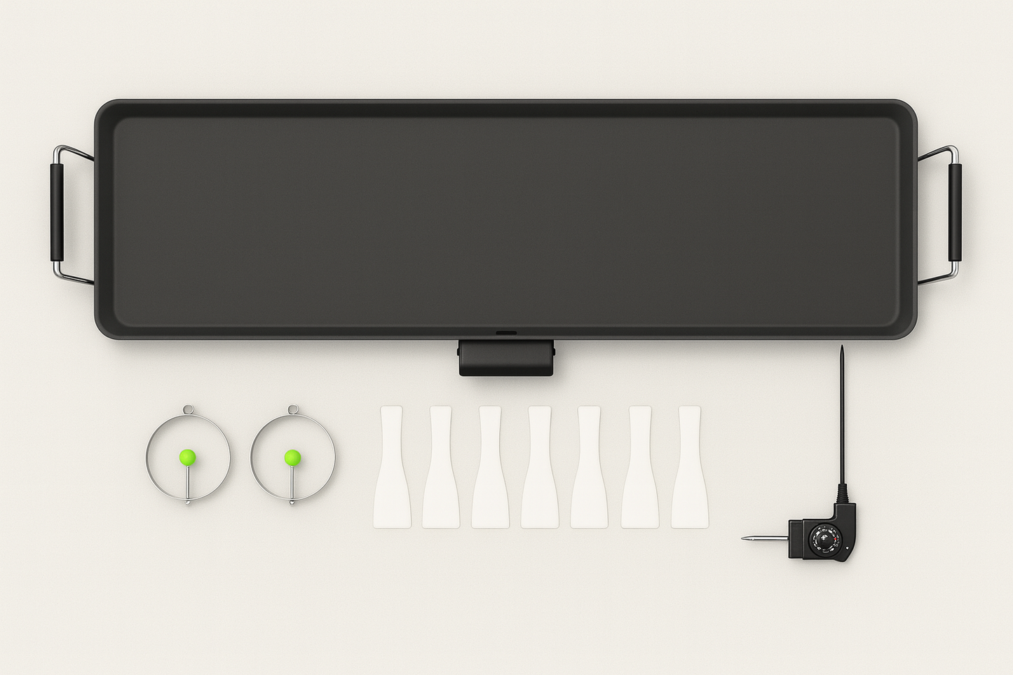 35 Electric Teppanyaki Grill – XL Nonstick Griddle w/ Temp Control & Drip Tray