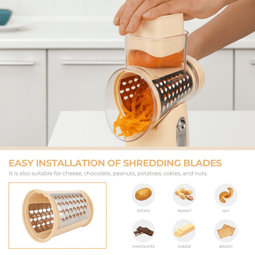 KitchenTales™ Pro Grater — Fast, Safe & Mess-Free