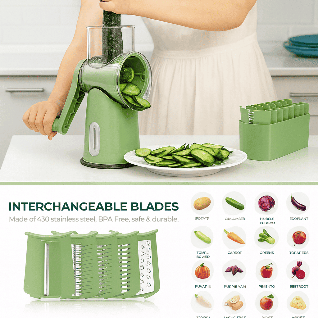 KitchenTales™ Pro Grater — Fast, Safe & Mess-Free
