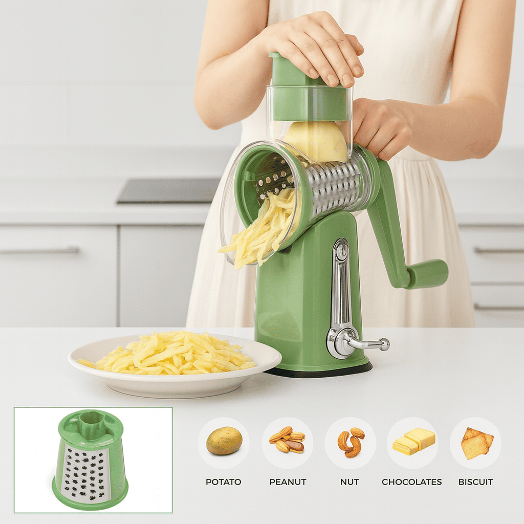 KitchenTales™ Pro Grater — Fast, Safe & Mess-Free