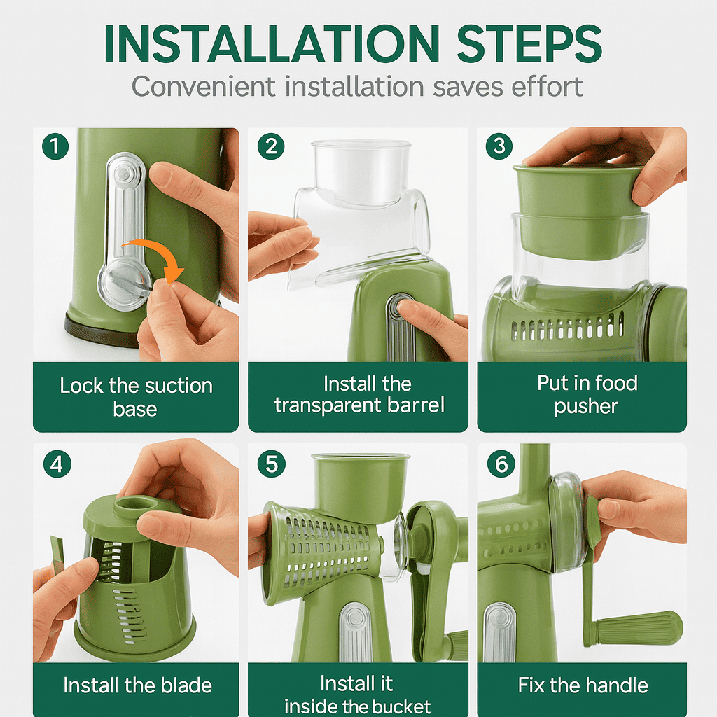 KitchenTales™ Pro Grater — Fast, Safe & Mess-Free