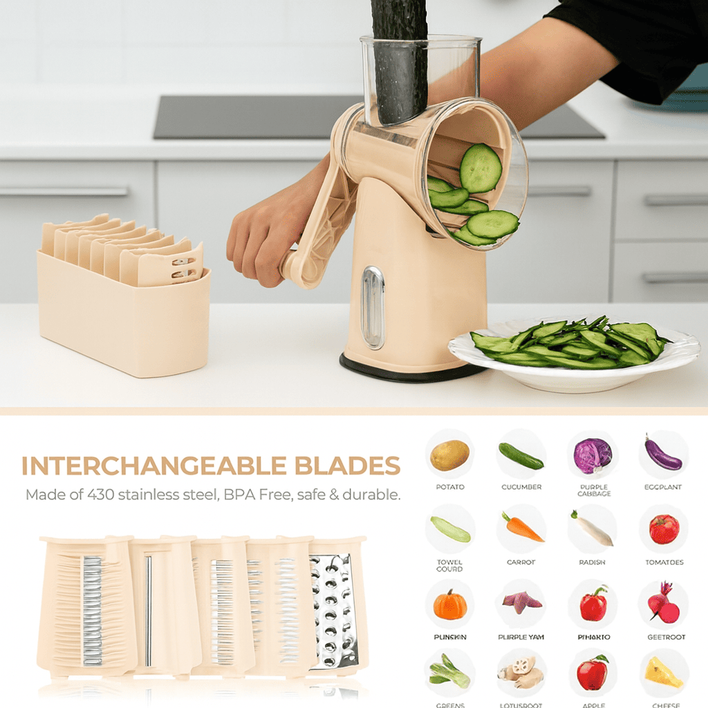 KitchenTales™ Pro Grater — Fast, Safe & Mess-Free