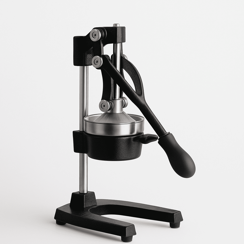 Cast-iron citrus juicer — heavy-duty & easy to use.