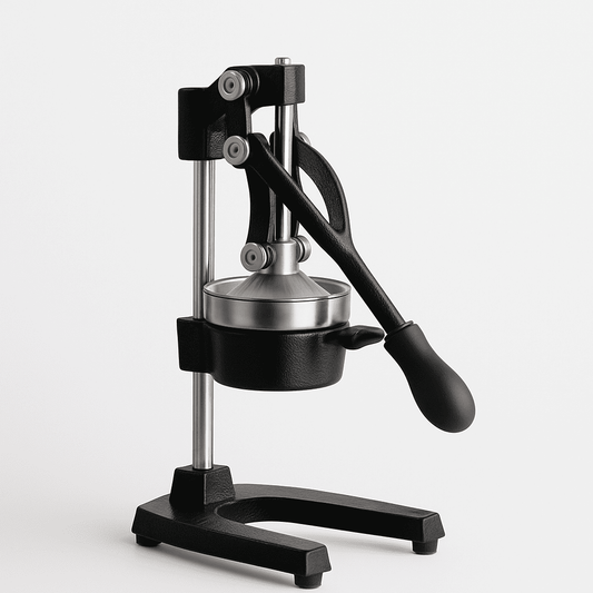 Cast-iron citrus juicer — heavy-duty & easy to use.