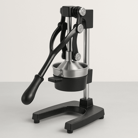 Cast-iron citrus juicer — heavy-duty & easy to use.