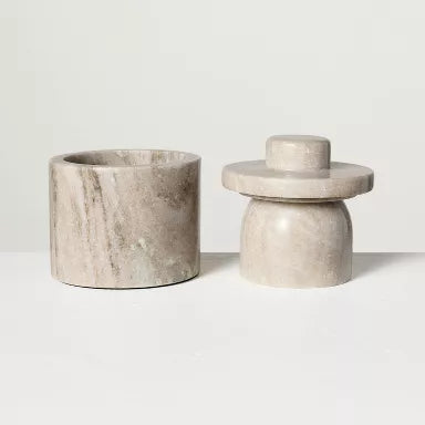 Kitchen Tales™ Warm Gray Marble Butter Keeper