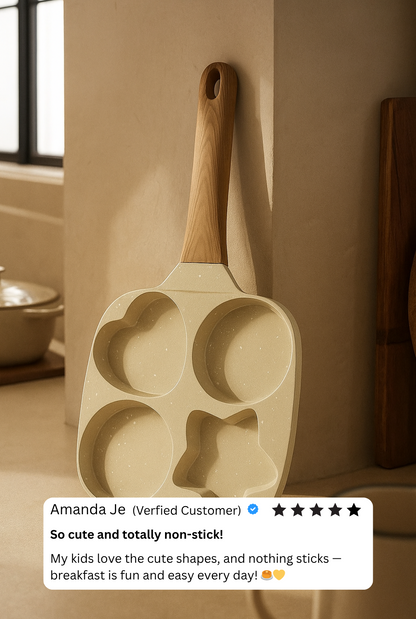 4-Hole Non-Stick Pan (Wood Handle)