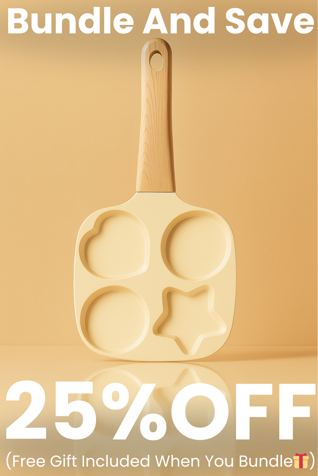 4-Hole Non-Stick Pan (Wood Handle)