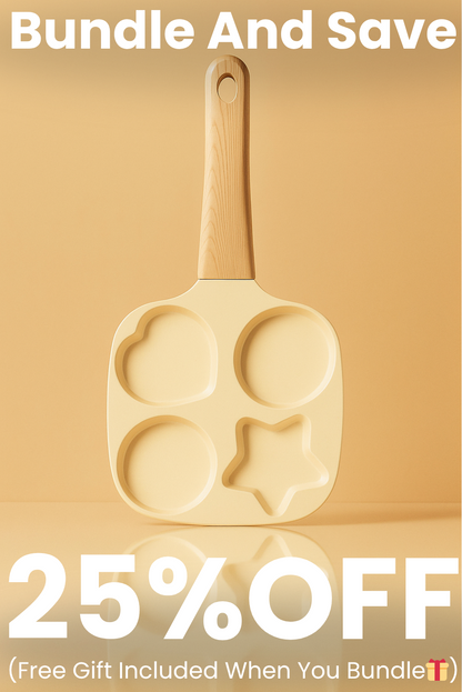 4-Hole Non-Stick Pan (Wood Handle)